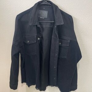 Black Denim & Velvet Jacket